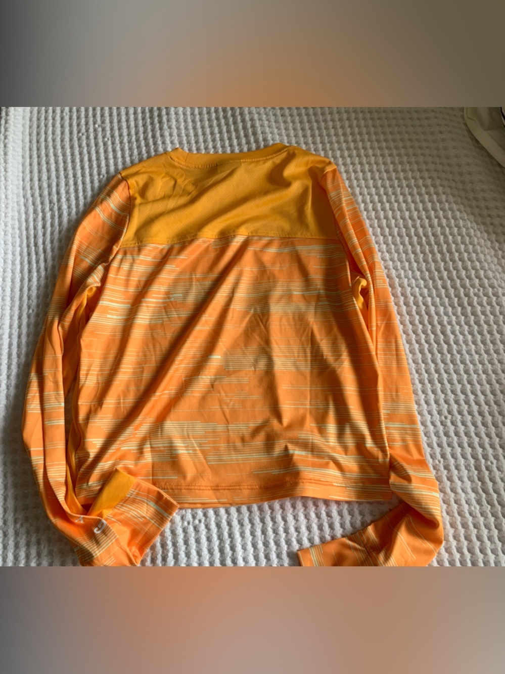Gymshark Orange and Yellow Performance Long Sleeve Tee Size Extra Small - Picture 2 of 7